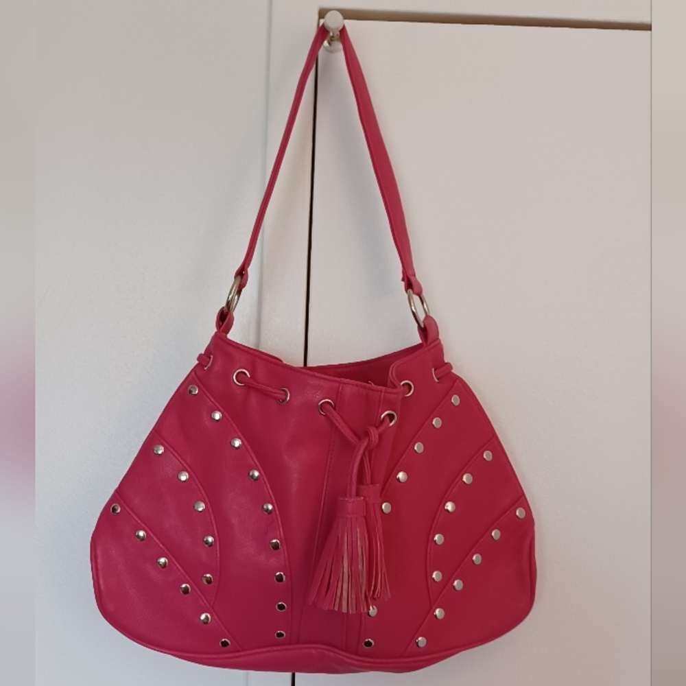 Nicki Minaj Pink Shoulder Bag with Silver Studs NWOT